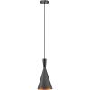 imageGLOBE Novogratz x Electric 67000104 Novogratz x 14W LED Integrated Glossy Black Pendant Lighting with White Interior Shade and Black CordMatte Black  Gold