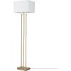 imageGLOBE Novogratz x SoHo 62quot Floor Lamp Matte Brass White Linen Shade67775SoHo