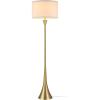 imageGlobe 61000150 60quot Floor Lamp Antique Brass Finish Beige Fabric Shade MidCentury Modern Standing Lamp E26 Base Sustainable Design for Living Rooms and BedroomsAntique Brass  Maclaine