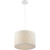 imageGlobe Electric Novogratz x Globe Stella 1Light Pendant Fabric Shade Cloth Cord 60768 Matte White with Constellations Print