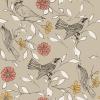 imageNovogratz x Tempaper Greige Birds Removable Peel and Stick Wallpaper 205 in X 165 ft Made in the USA