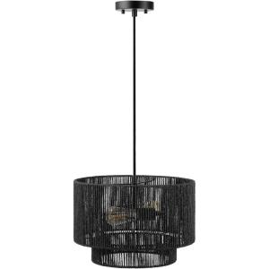 imageGLOBE Electric 44761 1Light Outdoor Plugin Pendant Light Plastic Rattan Shade Frosted Inner Shade Bronze Hanging Cord and Chain Kitchen Island Cafe Ceiling Hanging Light Bulb Not IncludedLulu