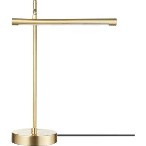 imageGLOBE Electric 52889 West 15quot LED Integrated Desk Lamp Matte Brass 200 Lumens Dimmer Rotary SwitchMatte Brass  West