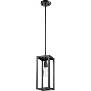 imageGLOBE Electric 60614 1Light Pendant Light Glossy Black Faux Ceramic Socket Designer Black Cloth Hanging Cord E26 Base Socket Kitchen Island Caf Decorative Ceiling Hanging Light FixtureMatte Black