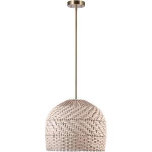 imageGLOBE Electric 61090 Rio 1Light Pendant Light Light Twine Shade White Socket White Cloth Hanging CordArtessa