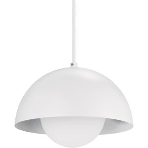 imageGLOBE Electric 65826 Hazel 1Light Pendant Lighting Matte Brass Bulb Not IncludedAmelia White