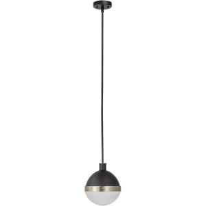 imageGLOBE Electric 65826 Hazel 1Light Pendant Lighting Matte Brass Bulb Not IncludedBari