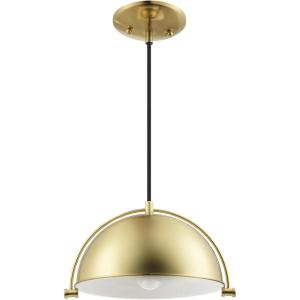 imageGLOBE Electric 65826 Hazel 1Light Pendant Lighting Matte Brass Bulb Not IncludedDolores