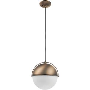 imageGLOBE Electric 65826 Hazel 1Light Pendant Lighting Matte Brass Bulb Not IncludedYork