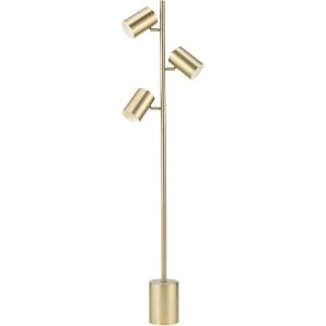 imageGLOBE Electric 67354 67quot 3Light Track Tree Lamp Matte Black Matte Brass Accents Floor Lamp for Living Room Adjustable Lamp Home Office Accessories Home Improvement Reading LampGold