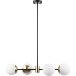 imageGLOBE Electric Novogratz x 65781 Celeste 4Light Chandelier Matte Brass Bulb Not IncludedCelestia