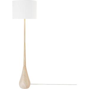 imageGLOBE Electric Novogratz x Harrington 65quot Floor Lamp 2Tone Faux Wood Base White Fabric Shade Socket Rotary Switch 67225Faux Wood  Katana