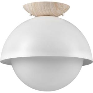 imageGLOBE Novogratz x Electric 66000085 Novogratz x 2Light Matte Brass Flush Mount Ceiling Light with OffWhite Pleated Fabric ShadeMatte White  Faux Wood