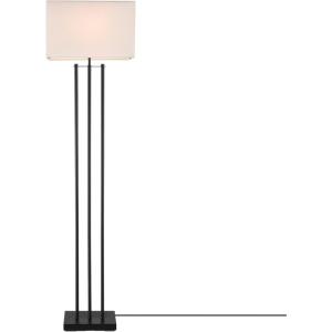 imageGLOBE Novogratz x SoHo 62quot Floor Lamp Matte Brass White Linen Shade67775Ricci