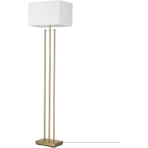 imageGLOBE Novogratz x SoHo 62quot Floor Lamp Matte Brass White Linen Shade67775SoHo