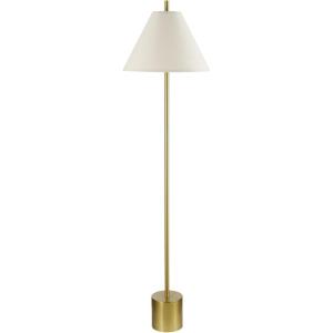 imageGlobe 61000150 60quot Floor Lamp Antique Brass Finish Beige Fabric Shade MidCentury Modern Standing Lamp E26 Base Sustainable Design for Living Rooms and BedroomsMatte Brass  Hayden