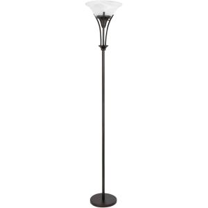 imageGlobe Electric 12708 59quot 1Light LED Floor Lamp Black Matte Finish Plastic Mesh Shade LED Bulb Included Floor Lamp for Living Room Floor Lamp for Bedroom Home Office AccessoriesDark Bronze