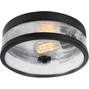 imageGlobe Electric 60616 2Light Flush Mount Ceiling Light Matte Brass Clear Glass Shade E26 Bulb Bedroom Lights for Ceiling Ceiling Light Fixture Light Fixtures Ceiling Mount Bulb Not IncludedDark Bronze