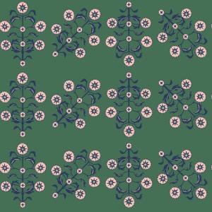 imageNovogratz x Tempaper Emerald Block Print Floral Removable Peel and Floral Stick Wallpaper 205 in X 165 ft Made in the USA