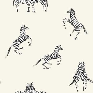 imageNovogratz x Tempaper Love Red Zebras in Love Removable Peel and Stick Wallpaper 205 in X 165 ft Made in the USAWaverly White