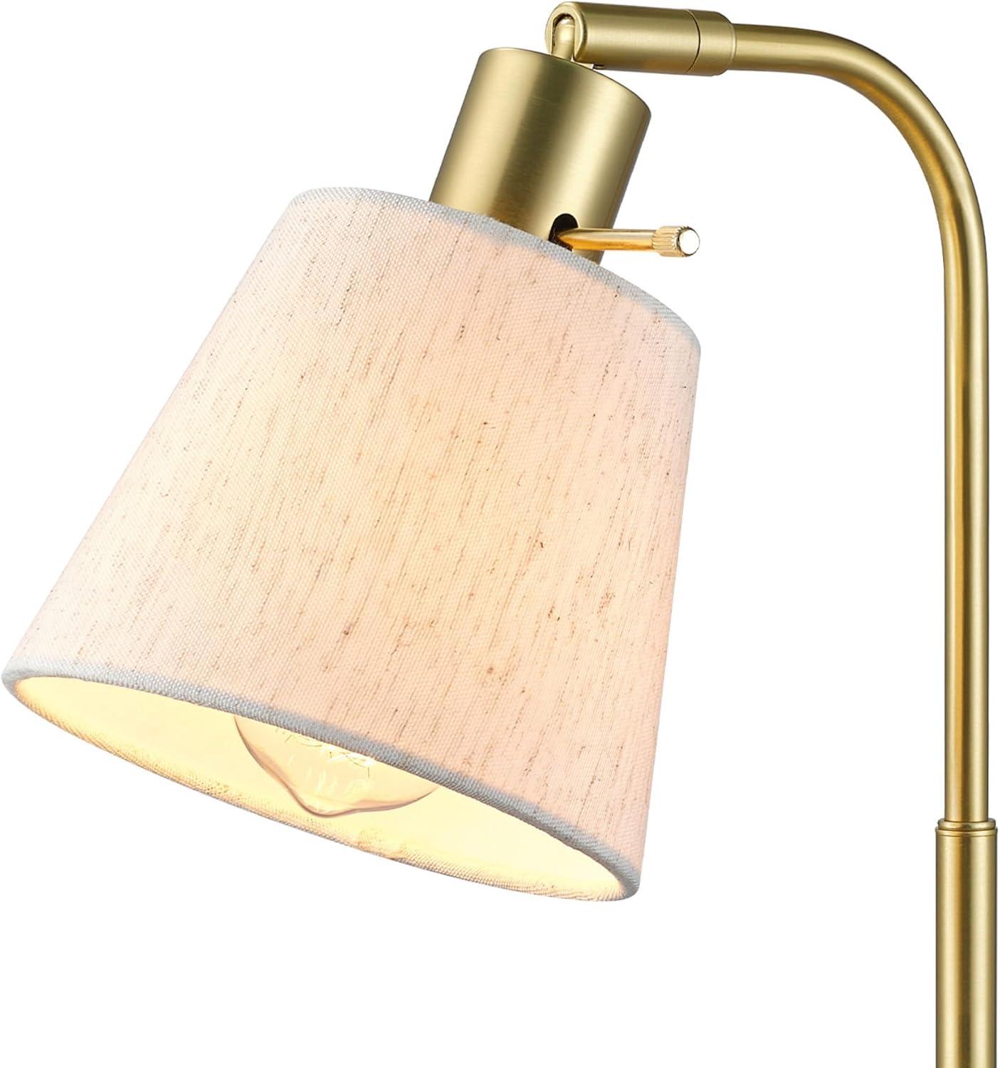 imageGLOBE Electric 67339 16 Inch Pink Desk Lamp with Gold Arm inLine OnOff Switch Reading Light Ideal for Bedroom Dorm and OfficeMatte Brass  Lucien