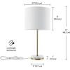 imageGLOBE Electric 67347 22quot 2Light Table Lamp Metallic Dark Gray Table Lamp for Living Room Dual Pull Chains Lamps for Bedrooms Nightstand Room Dcor Home Improvement Home Office AccessoriesSoft Gold