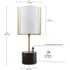 imageGLOBE Electric 67347 22quot 2Light Table Lamp Metallic Dark Gray Table Lamp for Living Room Dual Pull Chains Lamps for Bedrooms Nightstand Room Dcor Home Improvement Home Office AccessoriesMatte Brass  Faux White Marble