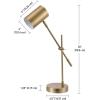 imageGLOBE Electric Novogratz x Tacoma 18quot Desk Lamp Matte Brass Adjustable Height Balance Arm Brass Rotary Switch on Shade52887Brass 20 inch