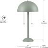 imageGLOBE Novogratz x Electric 65850 Haydel 21quot 2Light Table Lamp Sage Green Double OnOff Pull Chain