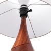 imageGLOBE Novogratz x Electric 65862 Harrington 20quot Table Lamp 2Tone Faux Wood White Cotton ShadeFaux Wood