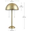imageGlobe Electric 12976 Haydel 21quot 2Light Table Lamp Matte Brass Double OnOff Pull Chain