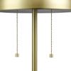 imageGlobe Electric 12976 Haydel 21quot 2Light Table Lamp Matte Brass Double OnOff Pull Chain