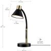 imageGlobe Electric 52999 Derek 18quot 2Light Desk Lamp Matte Black OnOff Rotary Switch on Each ShadeMatte Black  Albert
