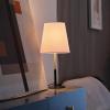 imageGlobe Electric 52999 Derek 18quot 2Light Desk Lamp Matte Black OnOff Rotary Switch on Each ShadeMatte Black  Brass Accents