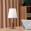 imageGlobe Electric 52999 Derek 18quot 2Light Desk Lamp Matte Black OnOff Rotary Switch on Each ShadeMatte Black  Brass Accents