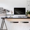 imageGlobe Electric 52999 Derek 18quot 2Light Desk Lamp Matte Black OnOff Rotary Switch on Each ShadeMatte Black  Industrial