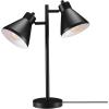 imageGlobe Electric 52999 Derek 18quot 2Light Desk Lamp Matte Black OnOff Rotary Switch on Each ShadeMatte Black  Industrial
