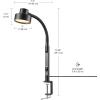 imageGlobe Electric 52999 Derek 18quot 2Light Desk Lamp Matte Black OnOff Rotary Switch on Each ShadeMatte Black  Isaac