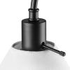 imageGlobe Electric 52999 Derek 18quot 2Light Desk Lamp Matte Black OnOff Rotary Switch on Each ShadeMatte Black  White Shade
