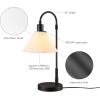 imageGlobe Electric 52999 Derek 18quot 2Light Desk Lamp Matte Black OnOff Rotary Switch on Each ShadeMatte Black  White Shade