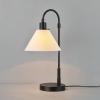 imageGlobe Electric 52999 Derek 18quot 2Light Desk Lamp Matte Black OnOff Rotary Switch on Each ShadeMatte Black  White Shade