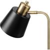 imageGlobe Electric 52999 Derek 18quot 2Light Desk Lamp Matte Black OnOff Rotary Switch on Each ShadeMatte Black Metal