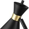 imageGlobe Electric 52999 Derek 18quot 2Light Desk Lamp Matte Black OnOff Rotary Switch on Each ShadeMatte Brass Accents