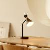 imageGlobe Electric 52999 Derek 18quot 2Light Desk Lamp Matte Black OnOff Rotary Switch on Each ShadeMatte Brass Accents