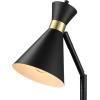 imageGlobe Electric 52999 Derek 18quot 2Light Desk Lamp Matte Black OnOff Rotary Switch on Each ShadeMatte Brass Accents