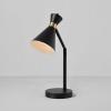imageGlobe Electric 52999 Derek 18quot 2Light Desk Lamp Matte Black OnOff Rotary Switch on Each ShadeMatte Brass Accents
