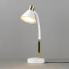 imageGlobe Electric 52999 Derek 18quot 2Light Desk Lamp Matte Black OnOff Rotary Switch on Each ShadeMatte White  Albert