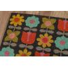 imageNovogratz Aloha Collection Black Hex Tile Doormat 16quot x 26quot BlackMulti Color