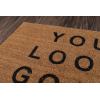 imageNovogratz by Momeni Rugs Aloha Collection Happy Feet Doormat 16quot x 26quot Natural BrownNatural