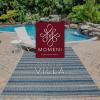 imageNovogratz by Momeni Villa Collection Tuscany Indoor Outdoor Blue Area Rug 33quot x 5 Sized Mat for Pool Patio Porch Balcony Kitchen Bedroom Livingroom and Home Office